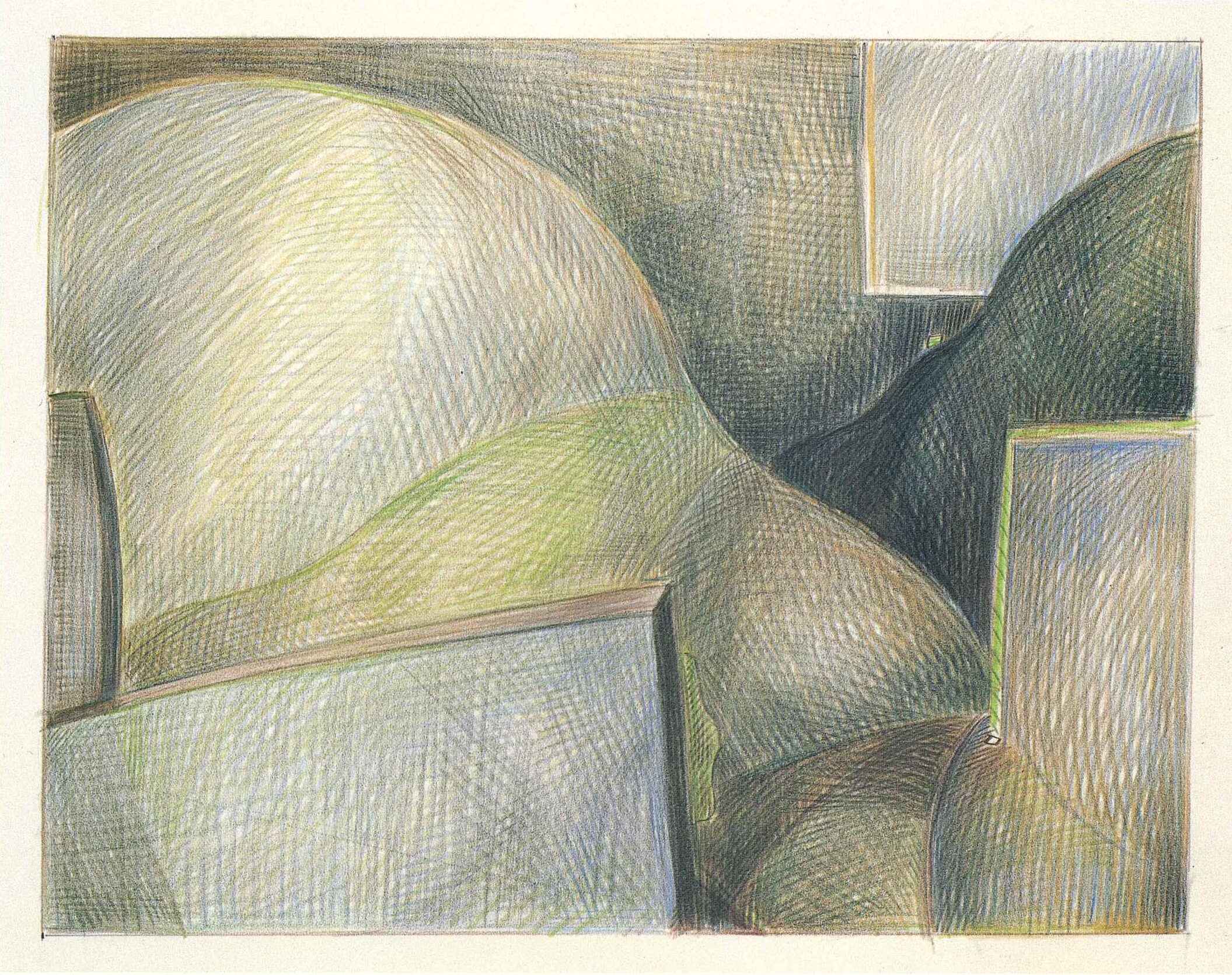 From The Window　1990　210×270㎜　　　　　　　　colorpencil on paper